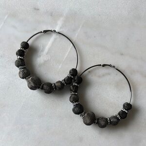 Elegant Black Hoop Earrings